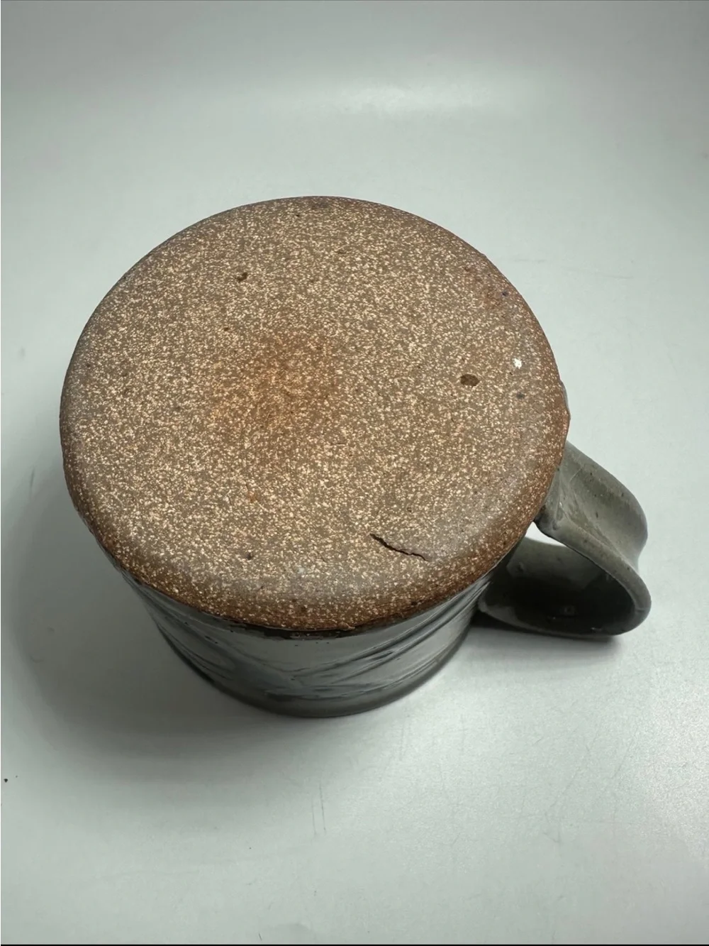 Handcrafted Stoneware Blue Speckled Cat Pottery Coffee Mug Unique
